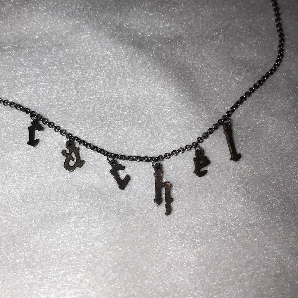 Gothic Font Name Necklace
